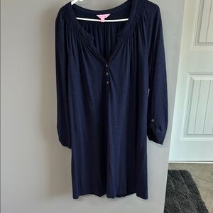 Lilly Pulitzer Navy Blue T-shirt Dress